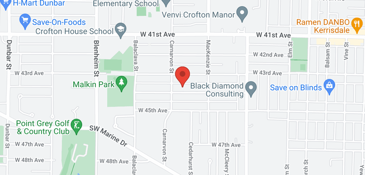 map of 2971 W 44TH AVENUE